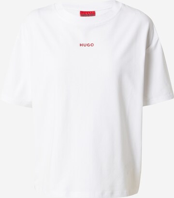 HUGO Slaapshirt 'SHUFFLE' in Wit: voorkant