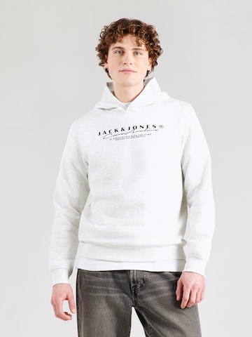 JACK & JONESSweater majica 'JCOPOINT' - bijela boja: prednji dio