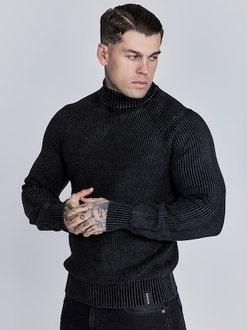 SikSilk Pullover in Schwarz: Vorderseite