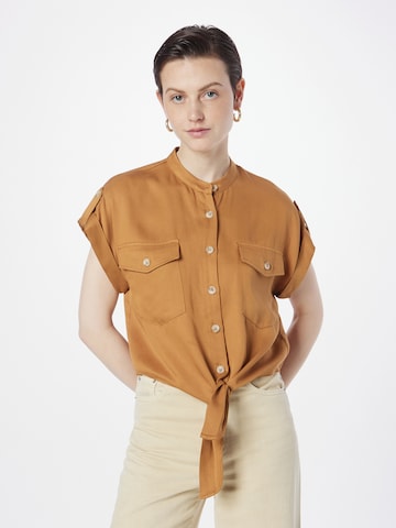 FRNCH PARIS Blouse 'CELENE' in Brown: front
