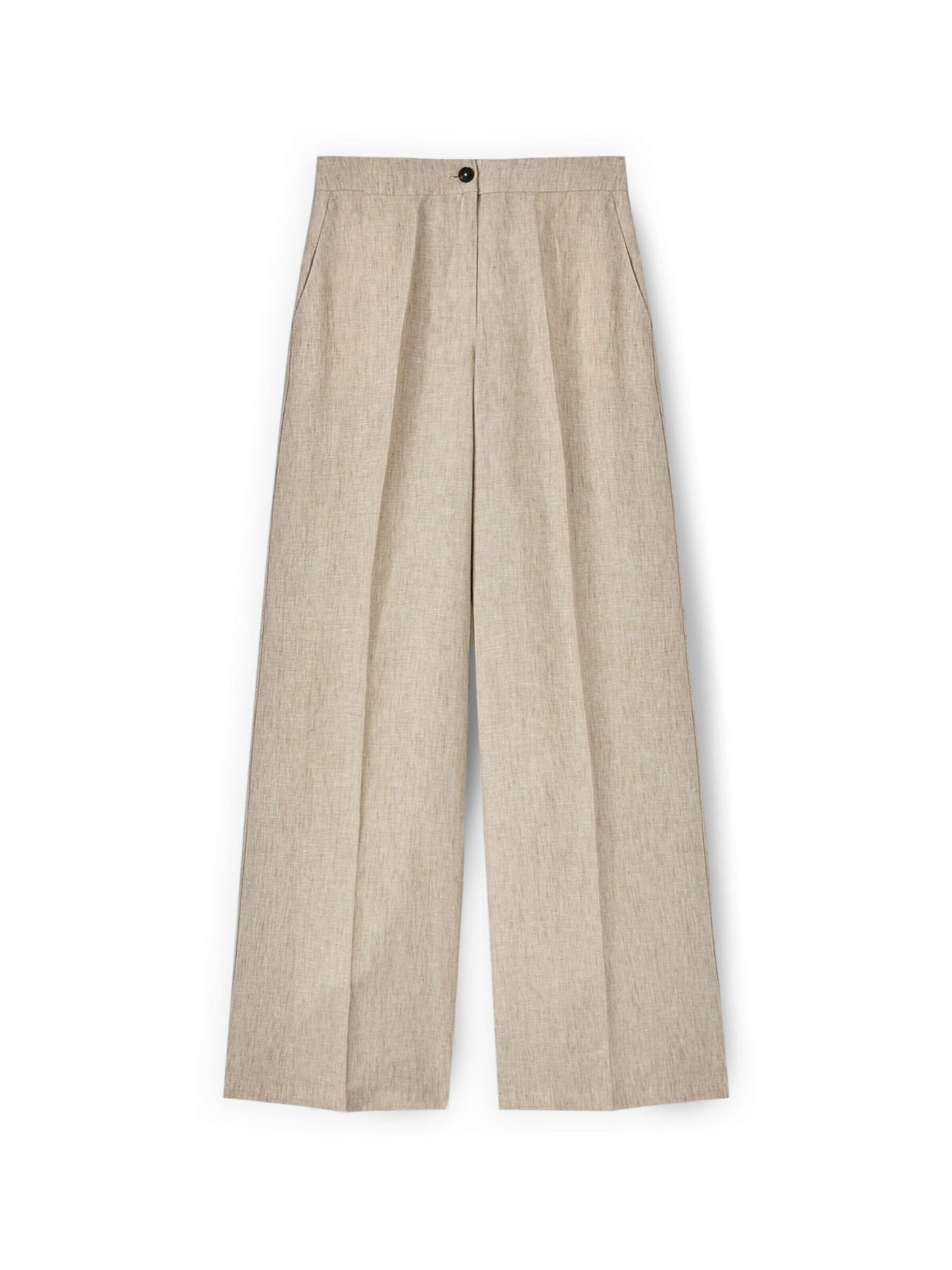 MOTIVI Wide leg Pants in Beige: front