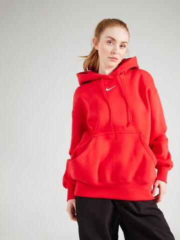 Nike Sportswear Sweatshirt 'Phoenix Fleece' in Rot: predná strana