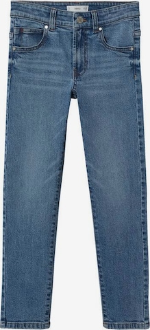 Jeans de la MANGO KIDS pe albastru: față