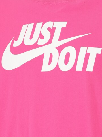 Nike Sportswear Regular Fit T-Shirt 'Swoosh' in Pink