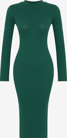 Trendyol Трикотажное платье в Зеленый: спереди