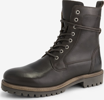 Travelin Lace-Up Boots 'Kvosted' in Brown: front