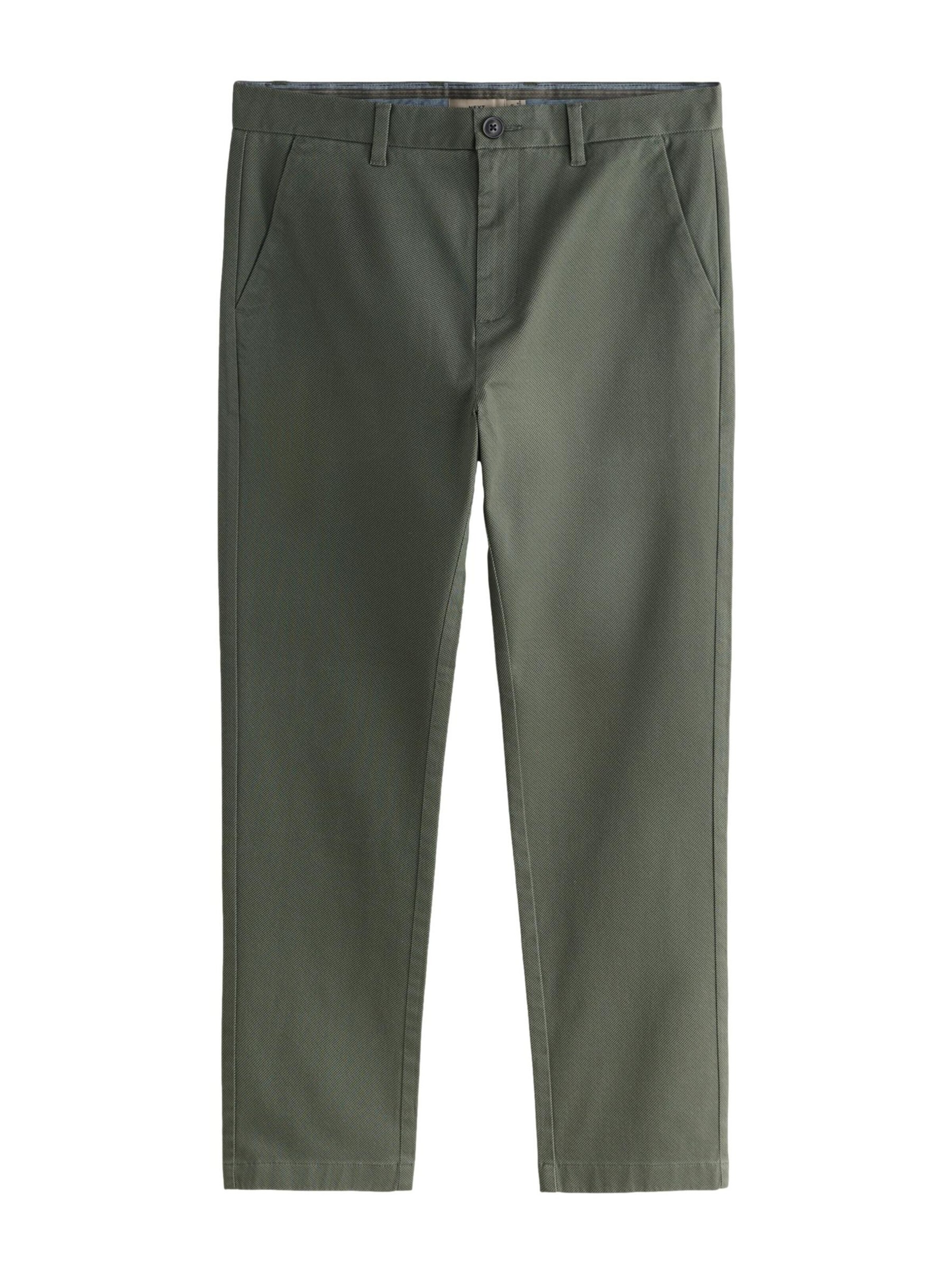 Coupe slim Pantalon chino Next en vert : devant