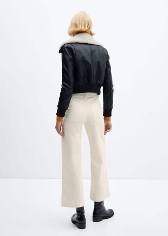 MANGO Wide leg Jeans 'Catherip' in White