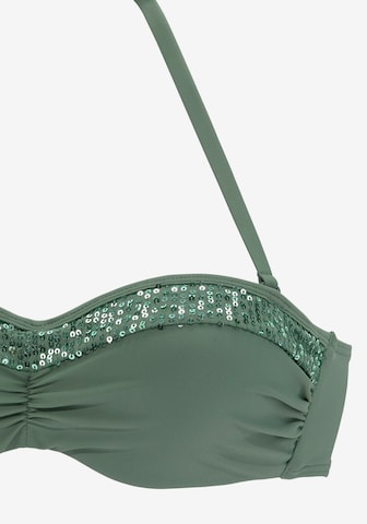 BRUNO BANANI Bandeau Bikini in Grün