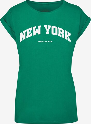 Merchcode Shirt 'New York' in Grün: predná strana