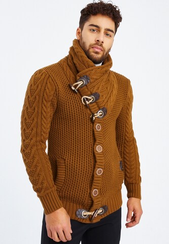 Leif Nelson Strickjacke in Braun: Vorderseite