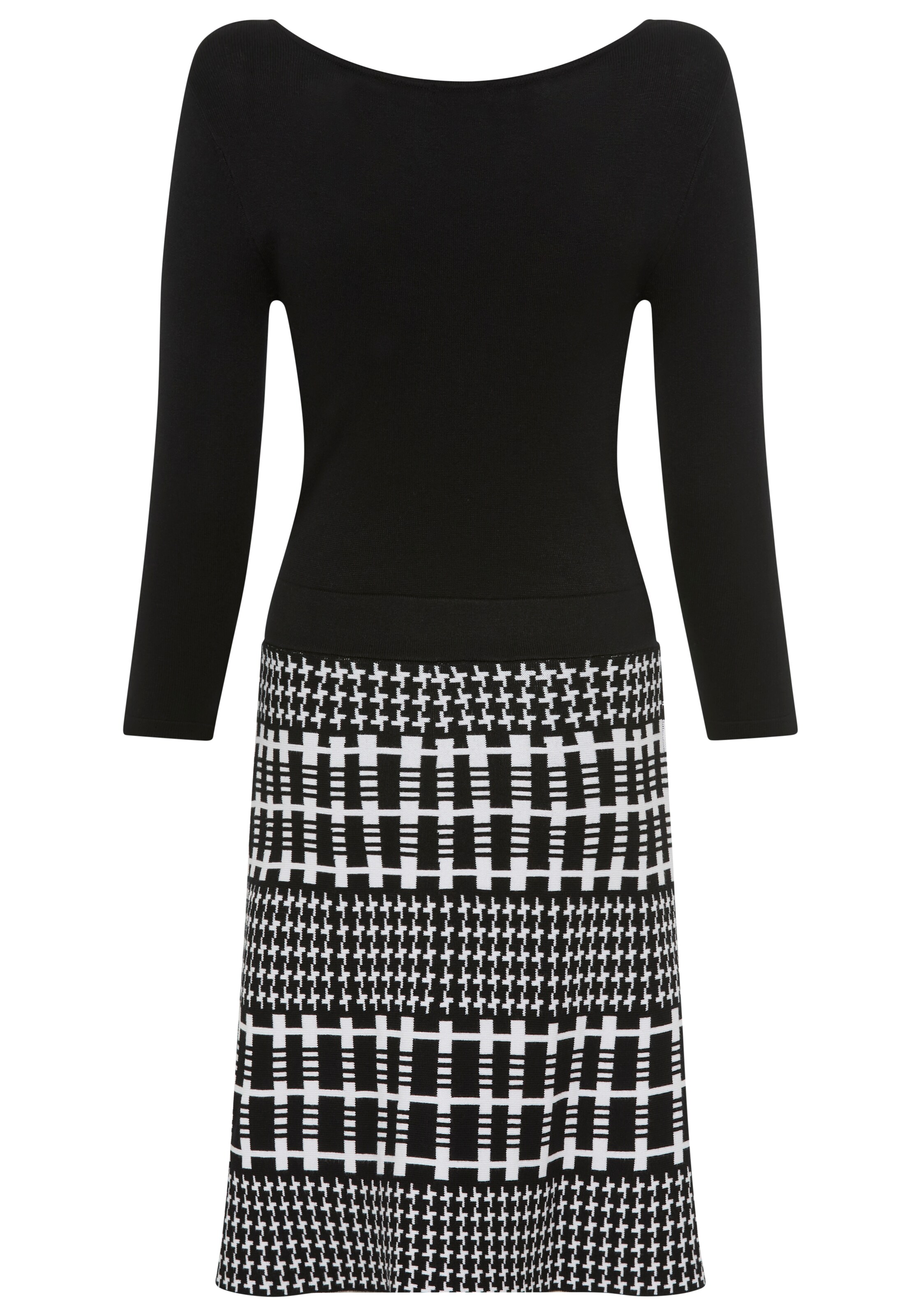 Bruno Banani LM Strickkleid in Schwarz