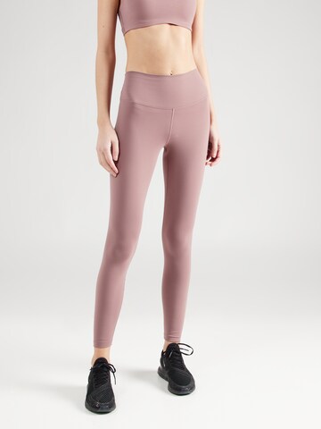 NIKE Skinny Sports trousers 'ONE' in Purple: front