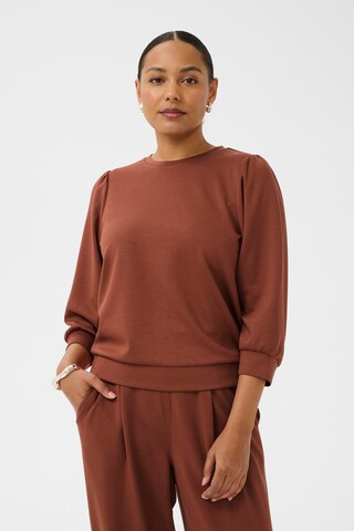 Kaffe - Sweatshirt 'KAannie' em castanho: frente
