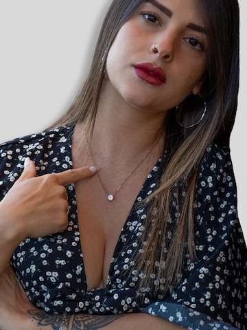 SERASAR Ketting 'Zirconia' in Goud: voorkant