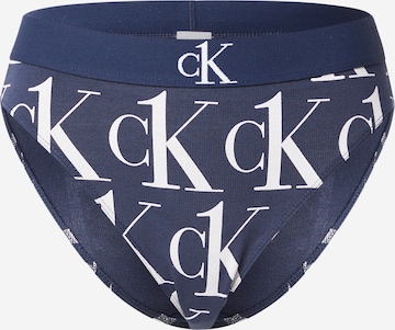 Calvin Klein Underwear - Cueca 'Cheeky' em azul: frente