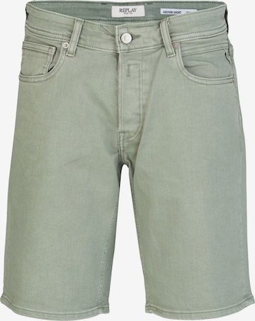 REPLAY Regular Shorts in Grün: Vorderseite