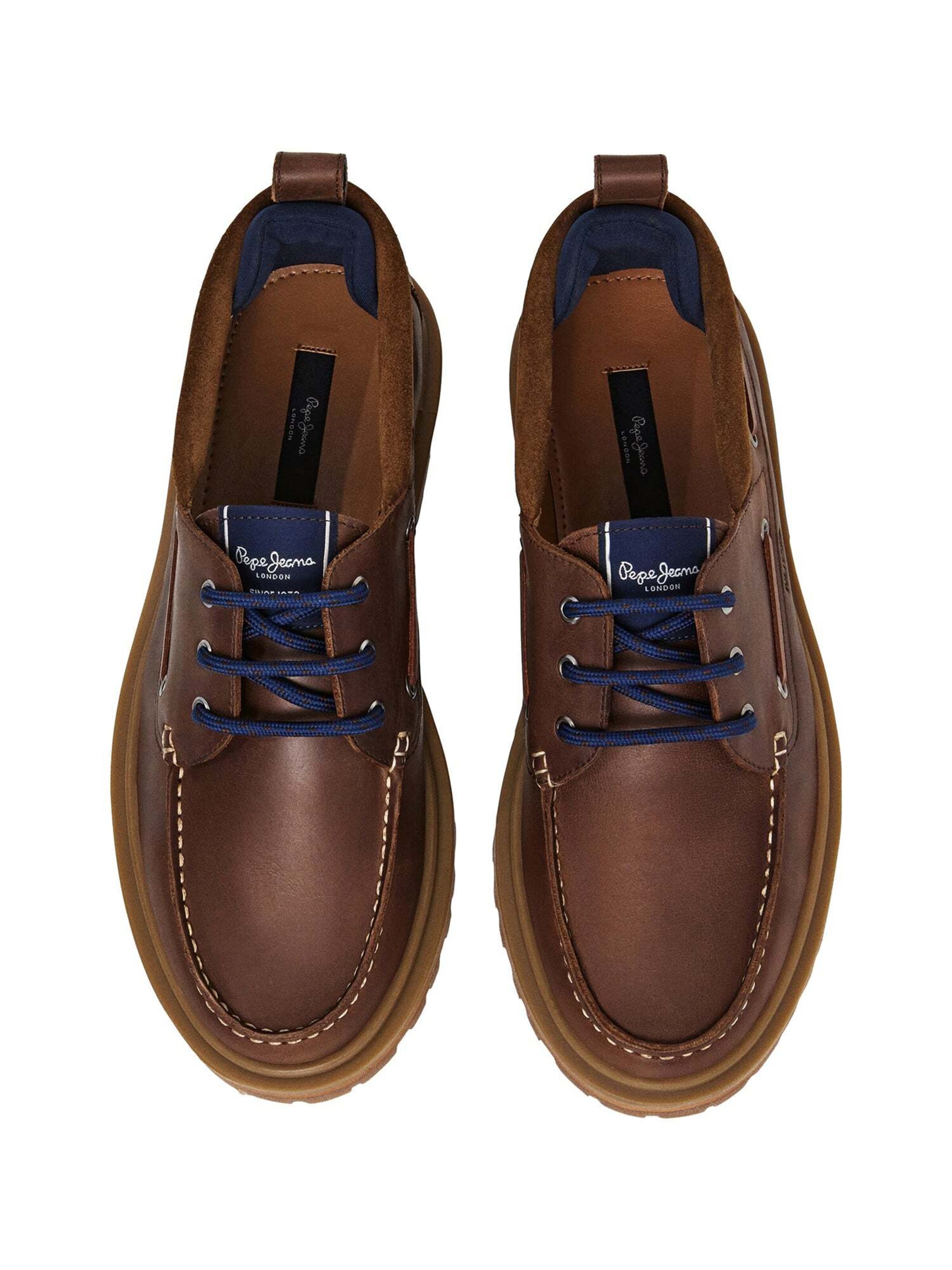 Pepe Jeans Lace-Up Shoes 'ROB DECK M' in Brown