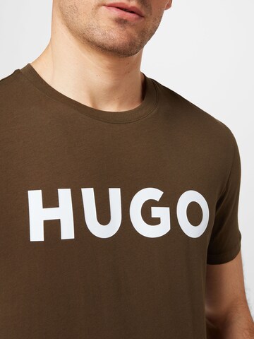 HUGO Μπλουζάκι 'Dulivio' σε πράσινο