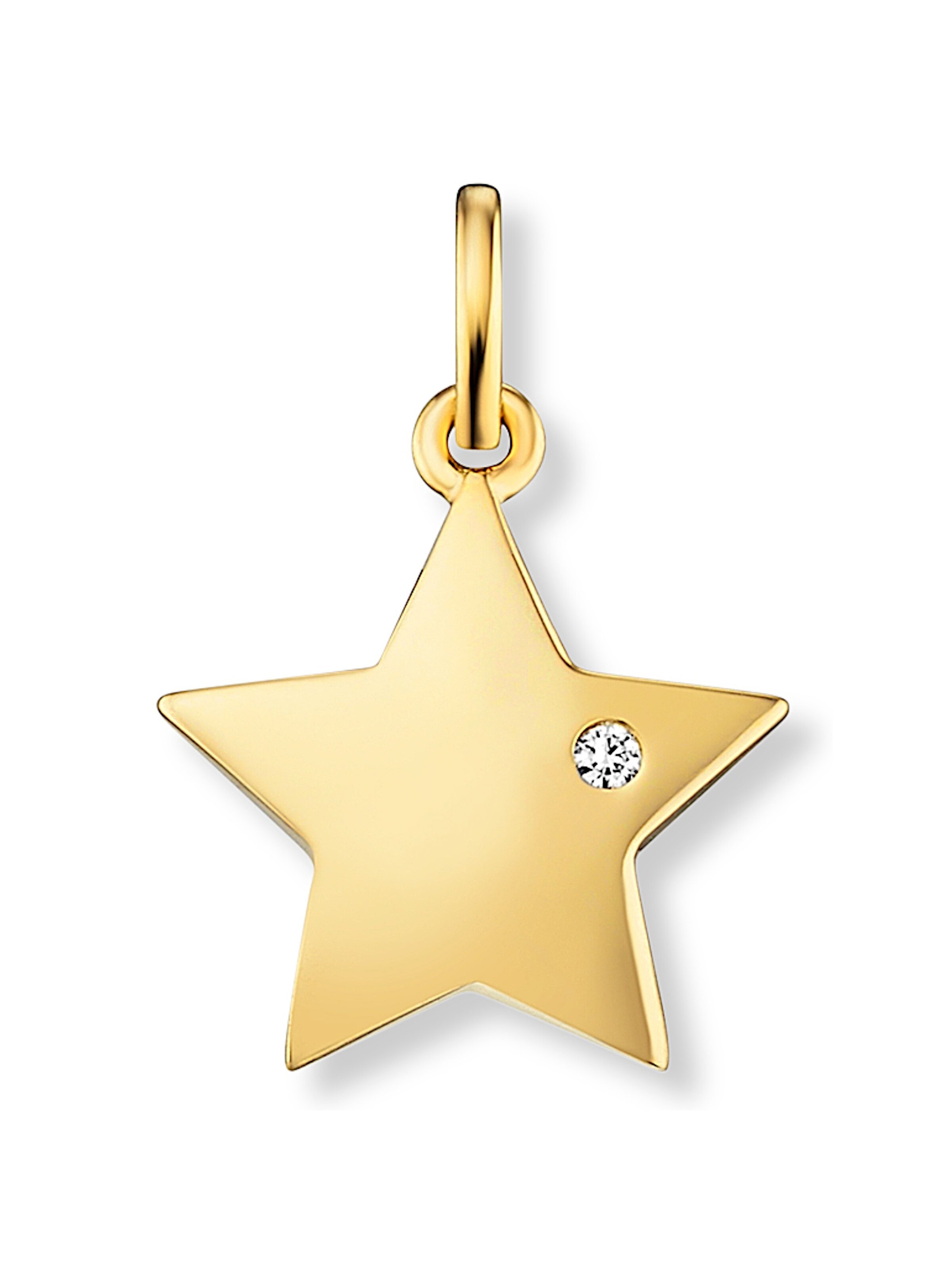 ONE ELEMENT Anhänger 'Stern' in Gold: Vorderseite