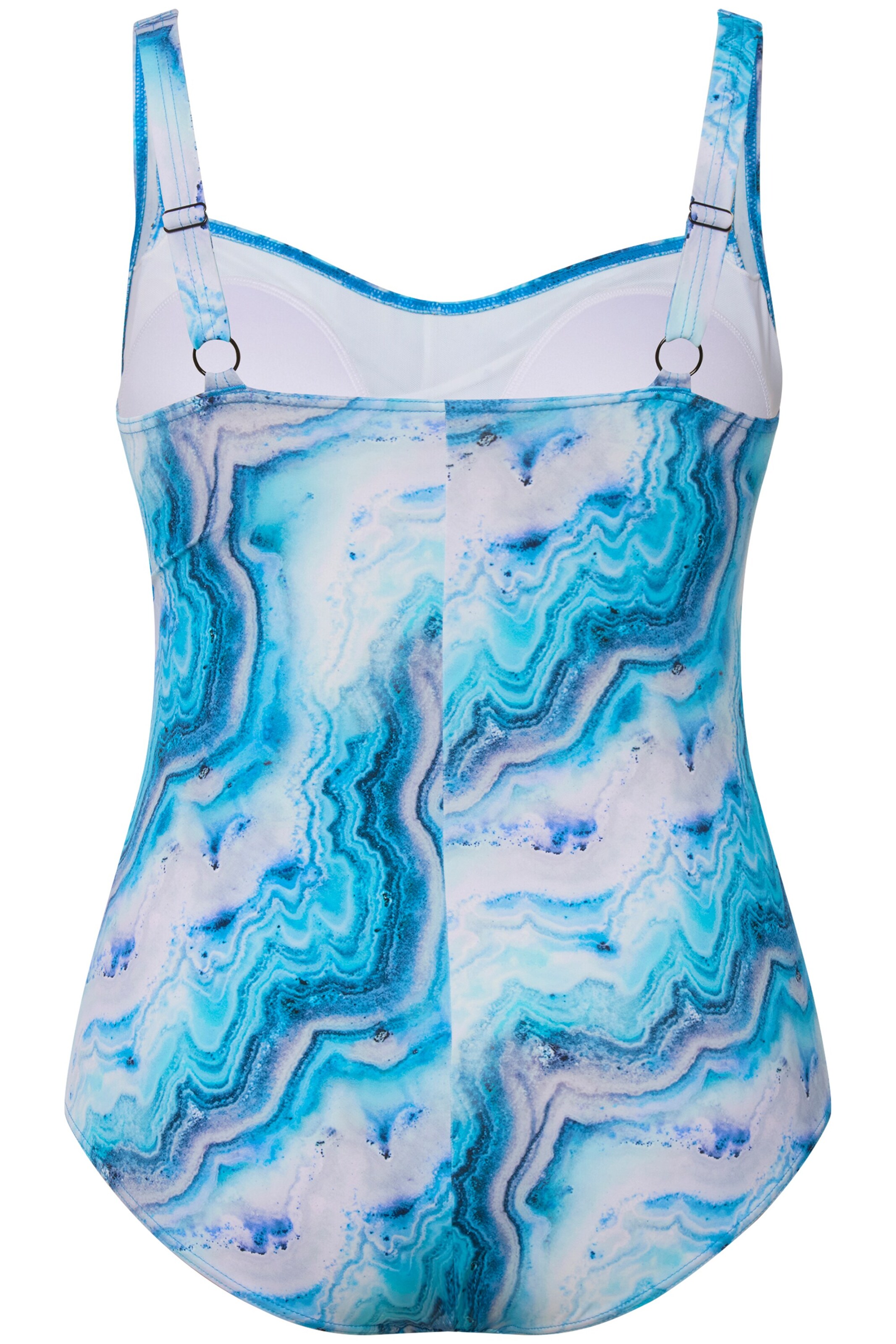 Ulla Popken Bustier Badeanzug in Blau