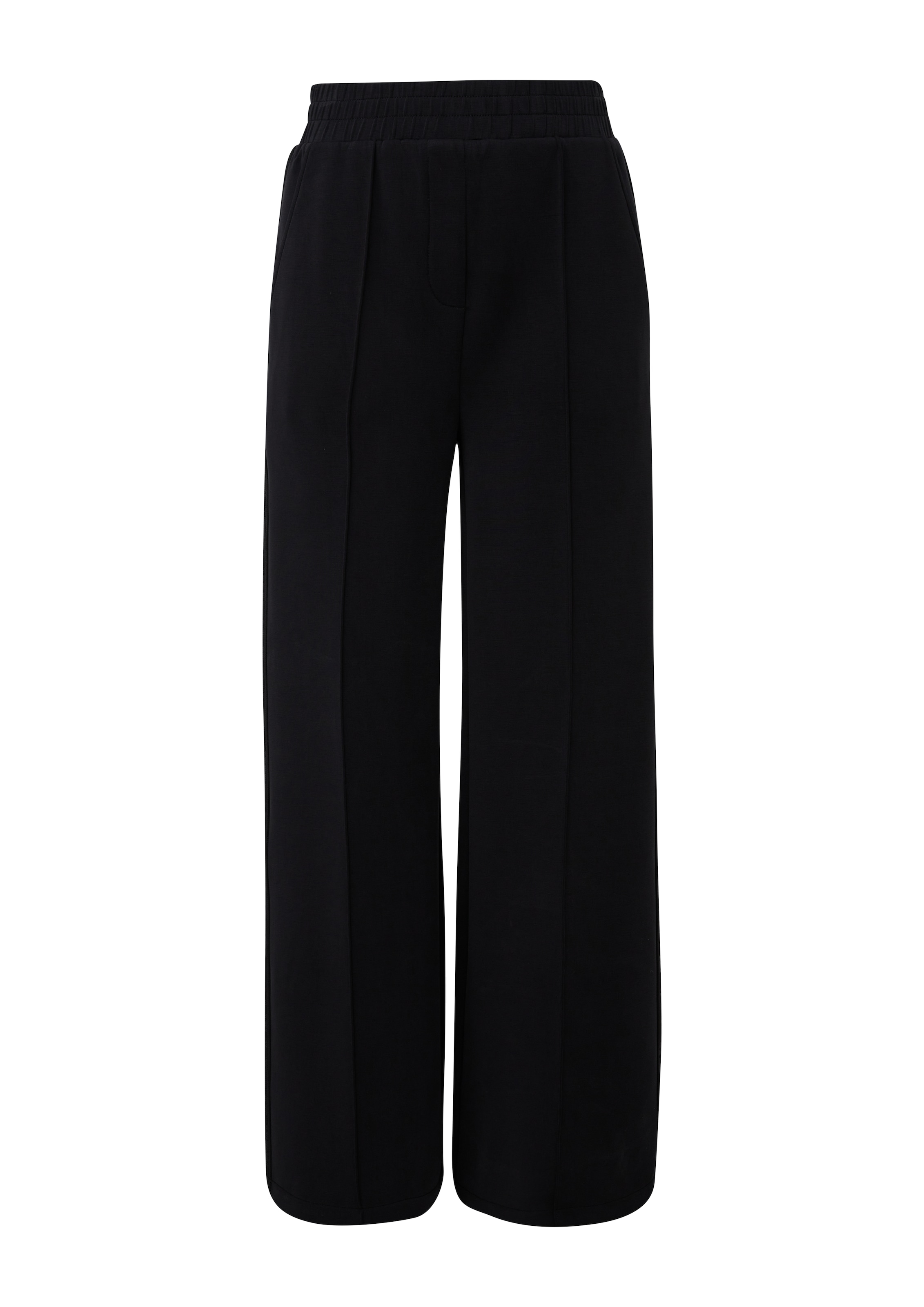 comma casual identity Wide Leg Hose in Schwarz: Vorderseite