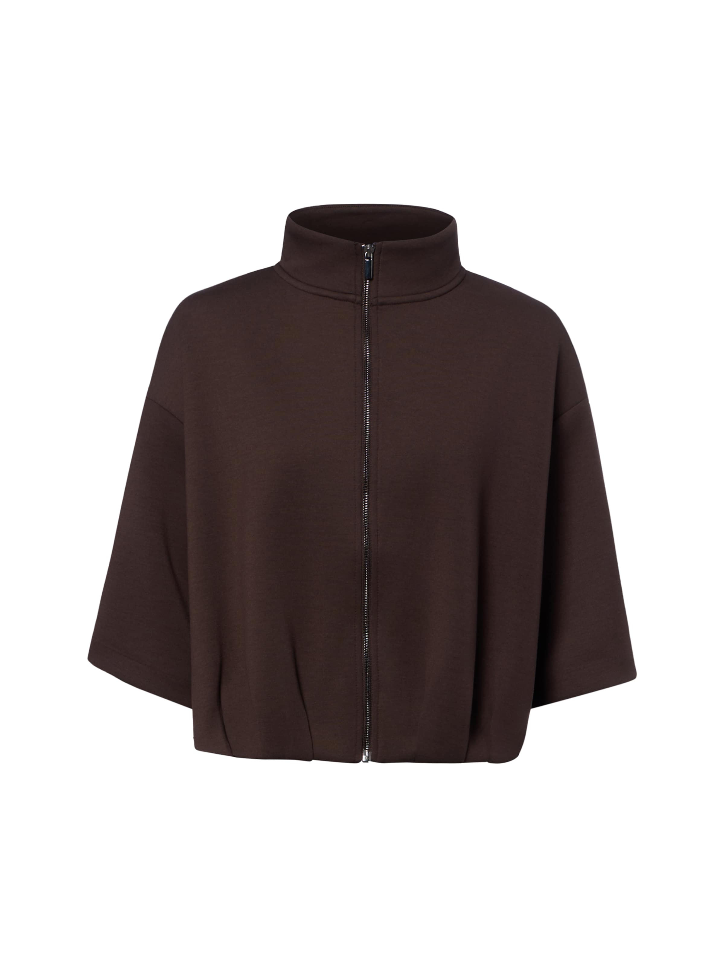 OPUS Sweatvest ' Galtos ' in Bruin: voorkant
