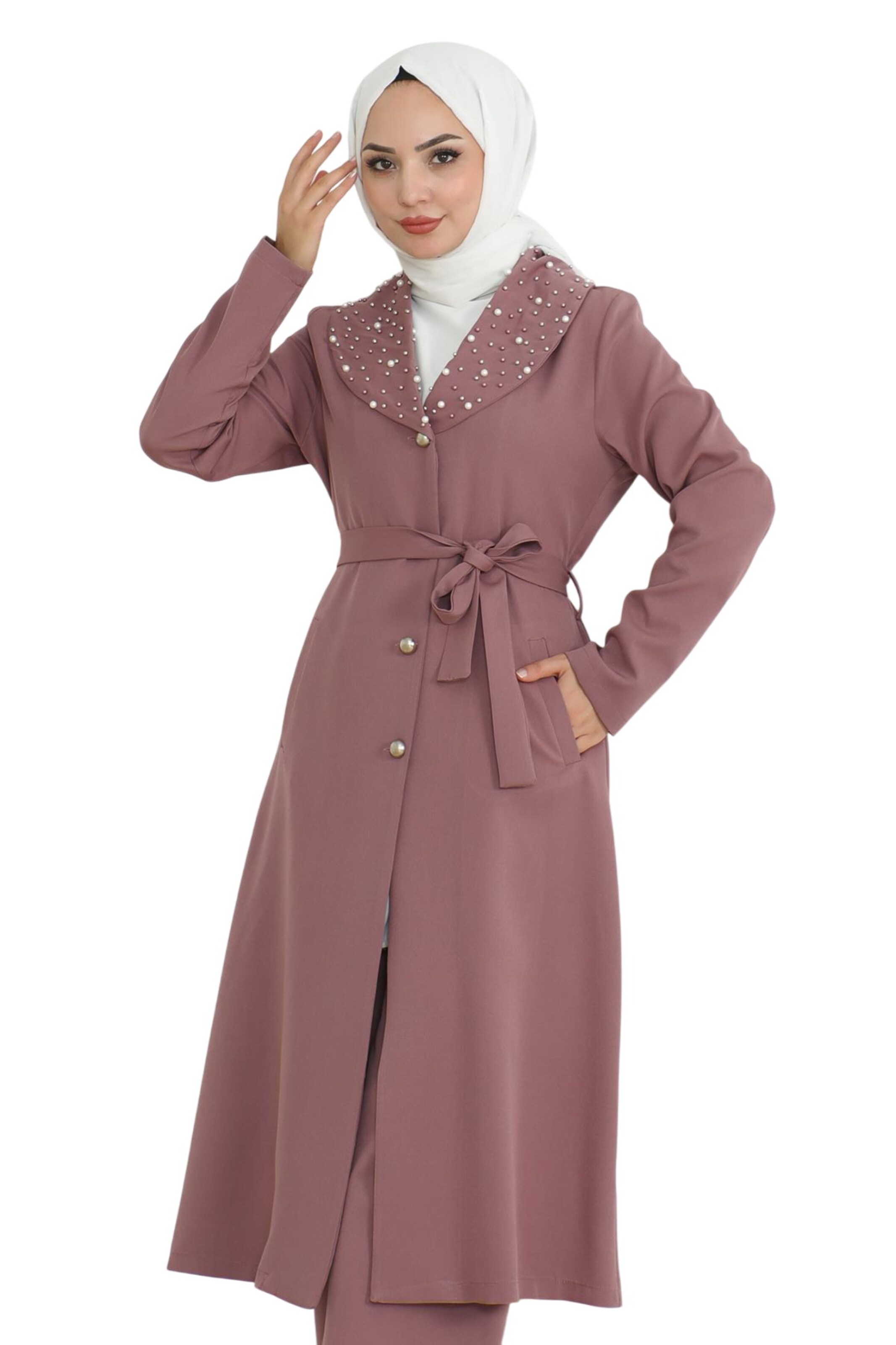 Pantalons de tailleur MODAMIHRAM en rose