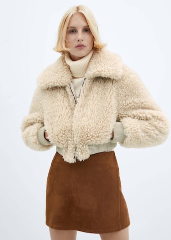 MANGO Jacke 'BUBBLE' in Beige: predná strana