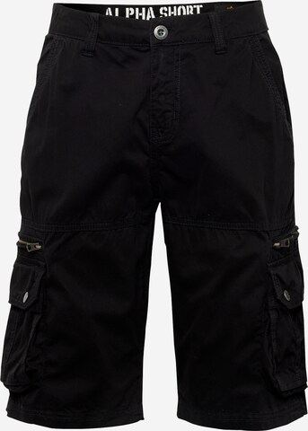 ALPHA INDUSTRIES Regular Broek in Zwart: voorkant