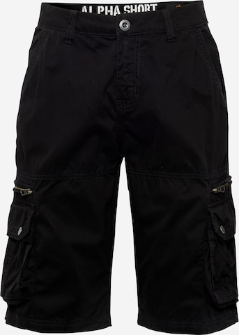 ALPHA INDUSTRIES Trousers in Black: front