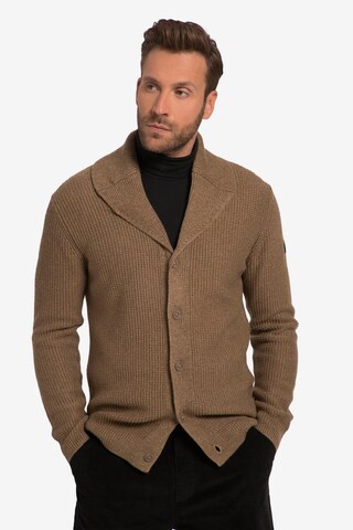 JP1880 Knit Cardigan in Brown: front