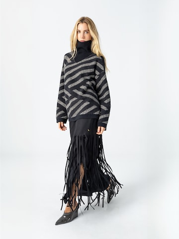 Coster Copenhagen - Saia ' Fringe ' em preto: frente