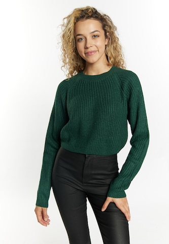 MYMO Пуловер 'Blonda' в зелено: отпред