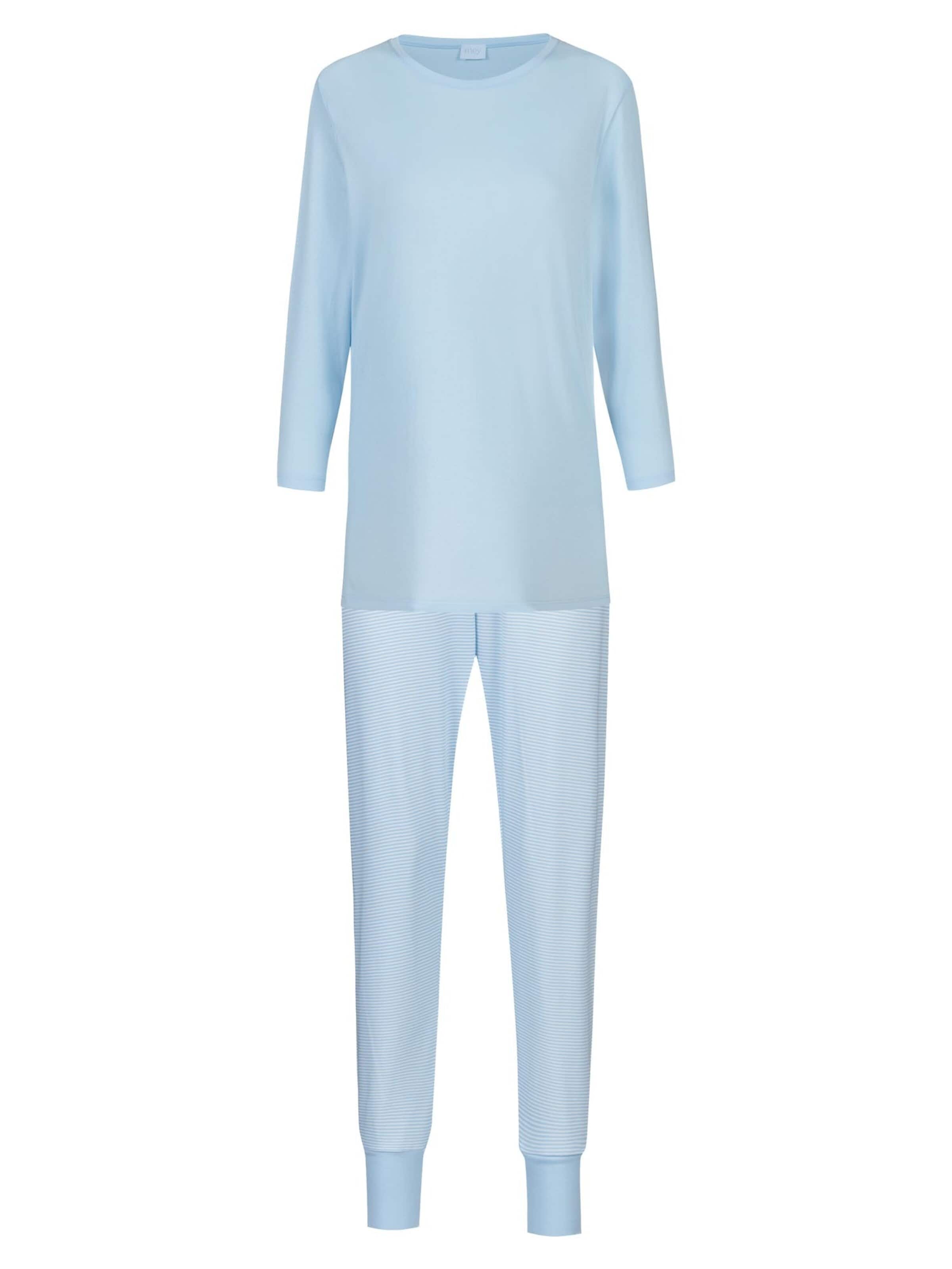 Mey Pyjama 'Simple Stripes'‌‌‌‌‌‌‌‌‌‌ in Blau: Vorderseite