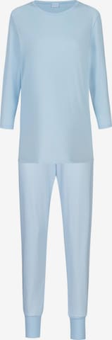 Mey Pyjama 'Simple Stripes' in Blau: Vorderseite