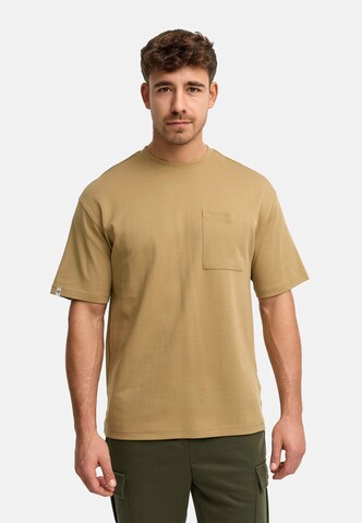 T-Shirt ' Wiwa ' INDICODE JEANS en marron : devant