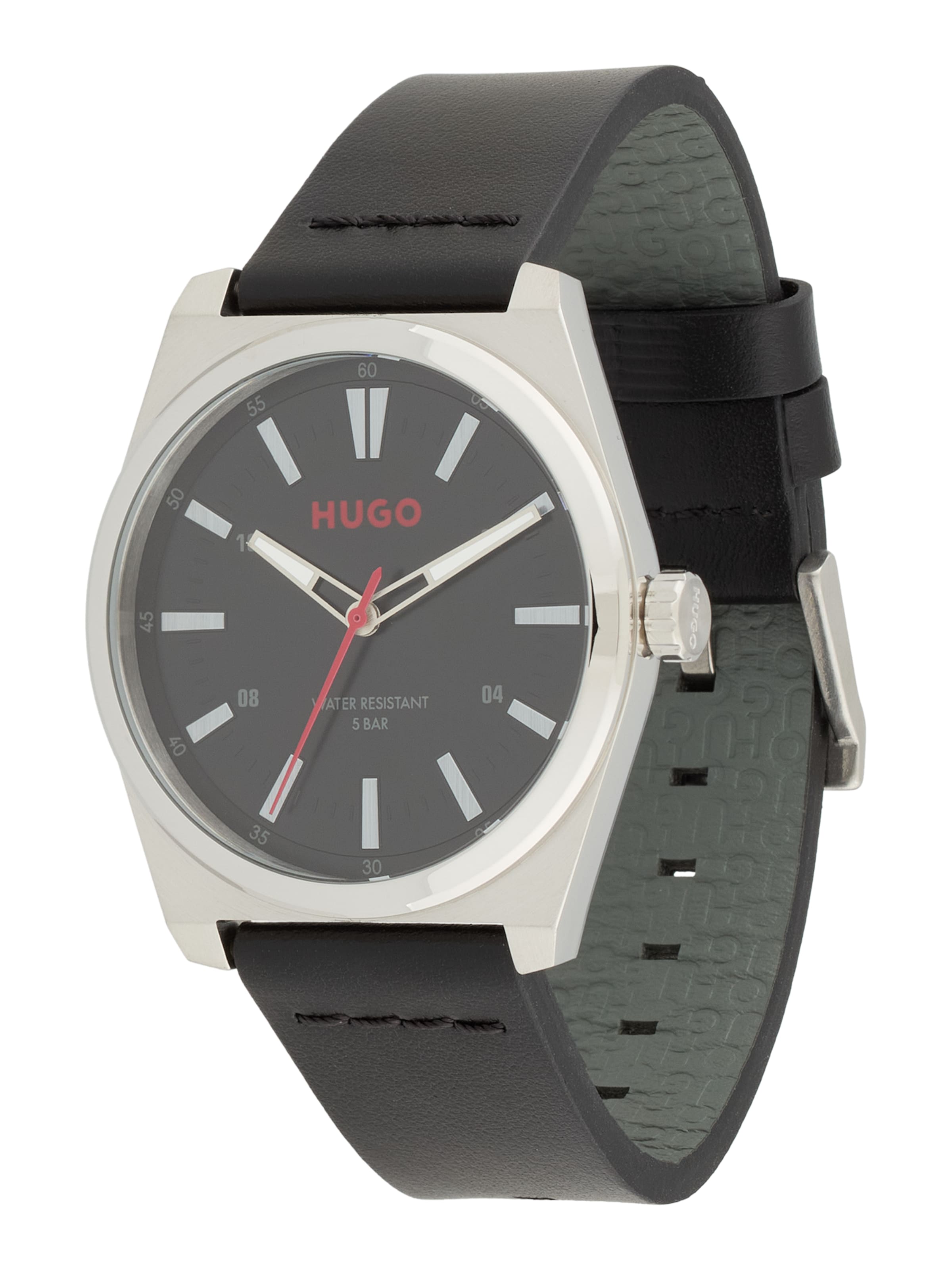 HUGO Analoguhr 'Ark' in Schwarz: Vorderseite