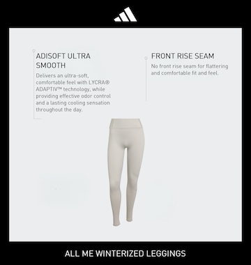ADIDAS PERFORMANCESkinny Sportske hlače 'All Me' - siva boja