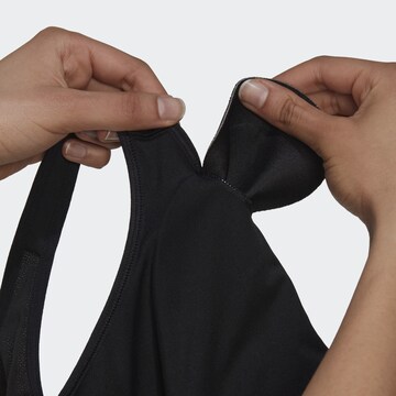 ADIDAS PERFORMANCE Bustier Športni nederček 'Powerreact Training Medium-support Techfit' | črna barva