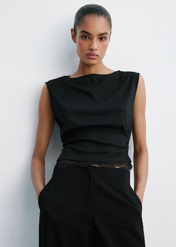 Wide leg Pantaloni 'MIRO' de la MANGO pe negru
