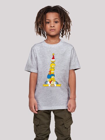 T-Shirt 'The Simpsons Family Christmas Tree' F4NT4STIC en gris : devant