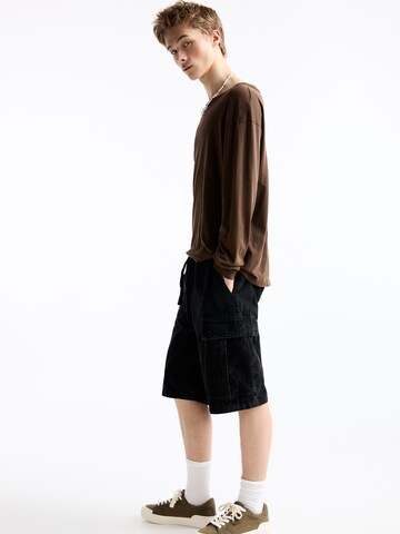 Wide leg Jeans cargo di Pull&Bear in nero