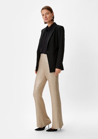 COMMA Flared Trousers in Gold: front