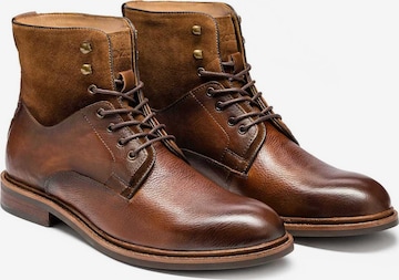 Kazar Lace-Up Boots in Brown