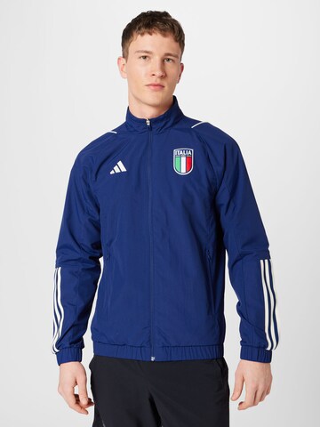 ADIDAS PERFORMANCE Träningsjacka 'Italy Tiro 23 Presentation' i blå: framsida