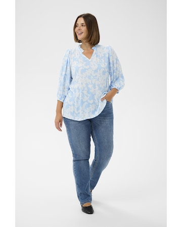 KAFFE CURVE Bluse in Blau