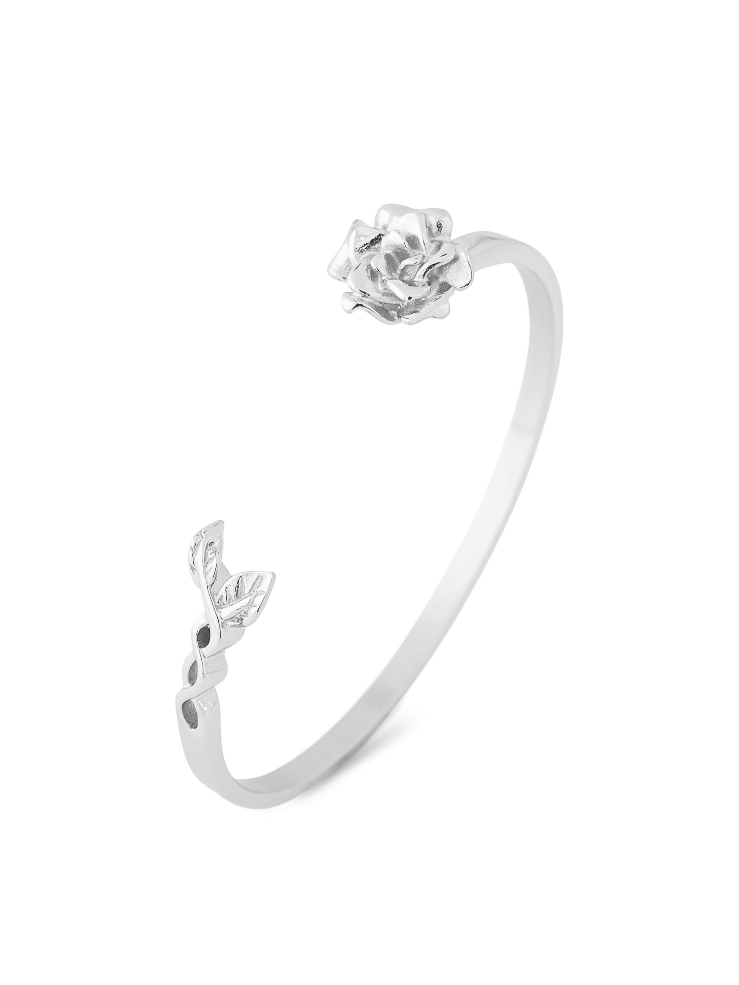 Akitsune Bracelet 'Rosa' in Silver: front