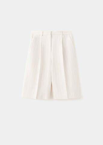MANGO Regular Pleated Pants 'Aargelia' in Beige