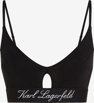 Karl Lagerfeld Bralette Bra 'Hotel' in Black: front